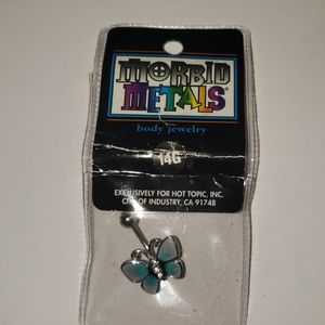 Butterfly belly ring 14 Gage.Sealed package